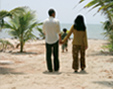 Couple holding hands